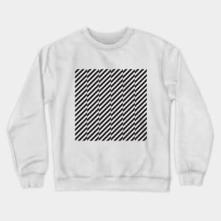 Black and white diagonal stripes pattern Crewneck Sweatshirt